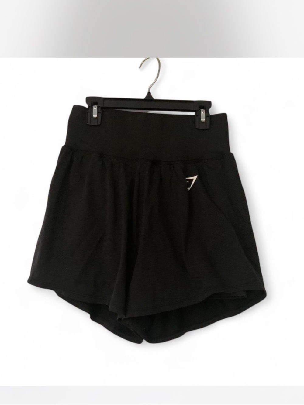 Gymshark Black High-Waist Athletic Flow Shorts